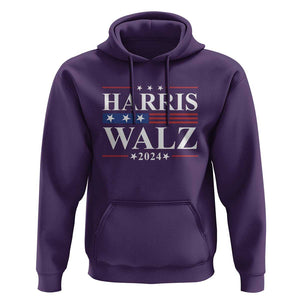 Harris Walz 2024 Hoodie President Election Campaign American Flag TS11 Purple Print Your Wear
