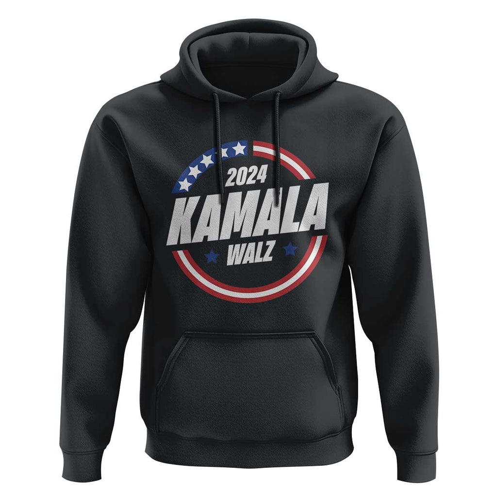 Kamala Walz 2024 Hoodie President Campaign American Flag Star TS11 Black Print Your Wear