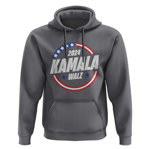 Kamala Walz 2024 Hoodie President Campaign American Flag Star TS11 Charcoal Print Your Wear