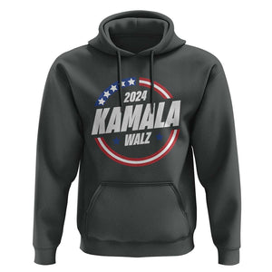 Kamala Walz 2024 Hoodie President Campaign American Flag Star TS11 Dark Heather Print Your Wear