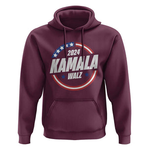 Kamala Walz 2024 Hoodie President Campaign American Flag Star TS11 Maroon Print Your Wear