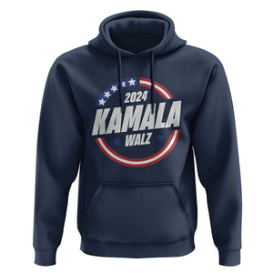 Kamala Walz 2024 Hoodie President Campaign American Flag Star TS11 Navy Print Your Wear