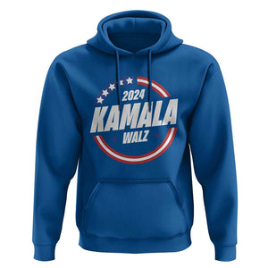 Kamala Walz 2024 Hoodie President Campaign American Flag Star TS11 Royal Blue Print Your Wear