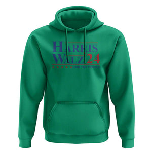 Harris Walz'24 Hoodie Presidential Election 2024 US Flag TS11 Irish Green Print Your Wear