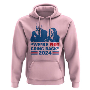 Harris Walz Hoodie We're Not Going Back 2024 American Flag TS11 Light Pink Print Your Wear