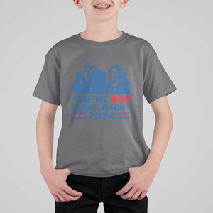 Harris Walz T Shirt For Kid We're Not Going Back 2024 American Flag TS11 Charcoal Print Your Wear
