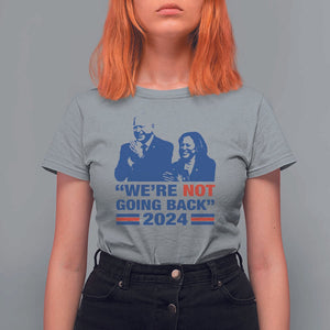 Harris Walz T Shirt For Women We're Not Going Back 2024 American Flag TS11 Sport Gray Print Your Wear