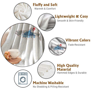 Trout Fly Fish Nature Montane Forest Fishing Camping Throw Blanket TS11 Print Your Wear