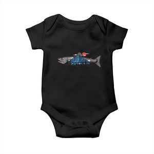 Trout Fly Fish Nature Montane Forest Fishing Camping Baby Onesie TS11 Black Print Your Wear