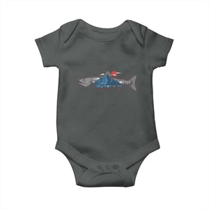 Trout Fly Fish Nature Montane Forest Fishing Camping Baby Onesie TS11 Dark Heather Print Your Wear