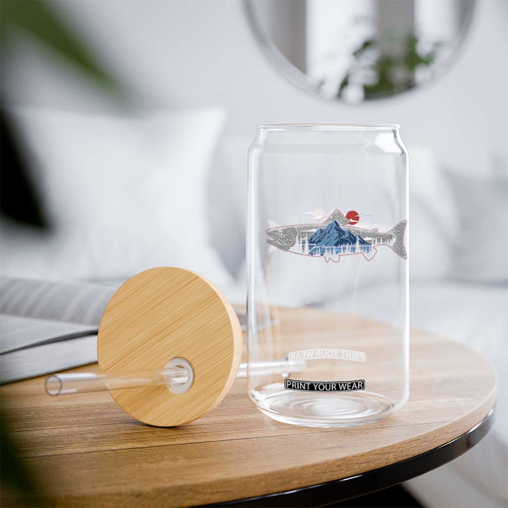 Trout Fly Fish Nature Montane Forest Fishing Camping Glass Can TS11 Print Your Wear