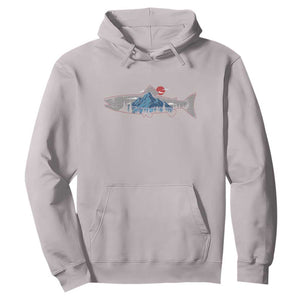 Trout Fly Fish Nature Montane Forest Fishing Camping Hoodie TS11 Ice Gray Print Your Wear