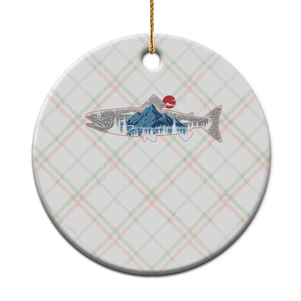 Trout Fly Fish Nature Montane Forest Fishing Camping Ceramic Ornament TS11 1pc Christmas Plaid Print Your Wear