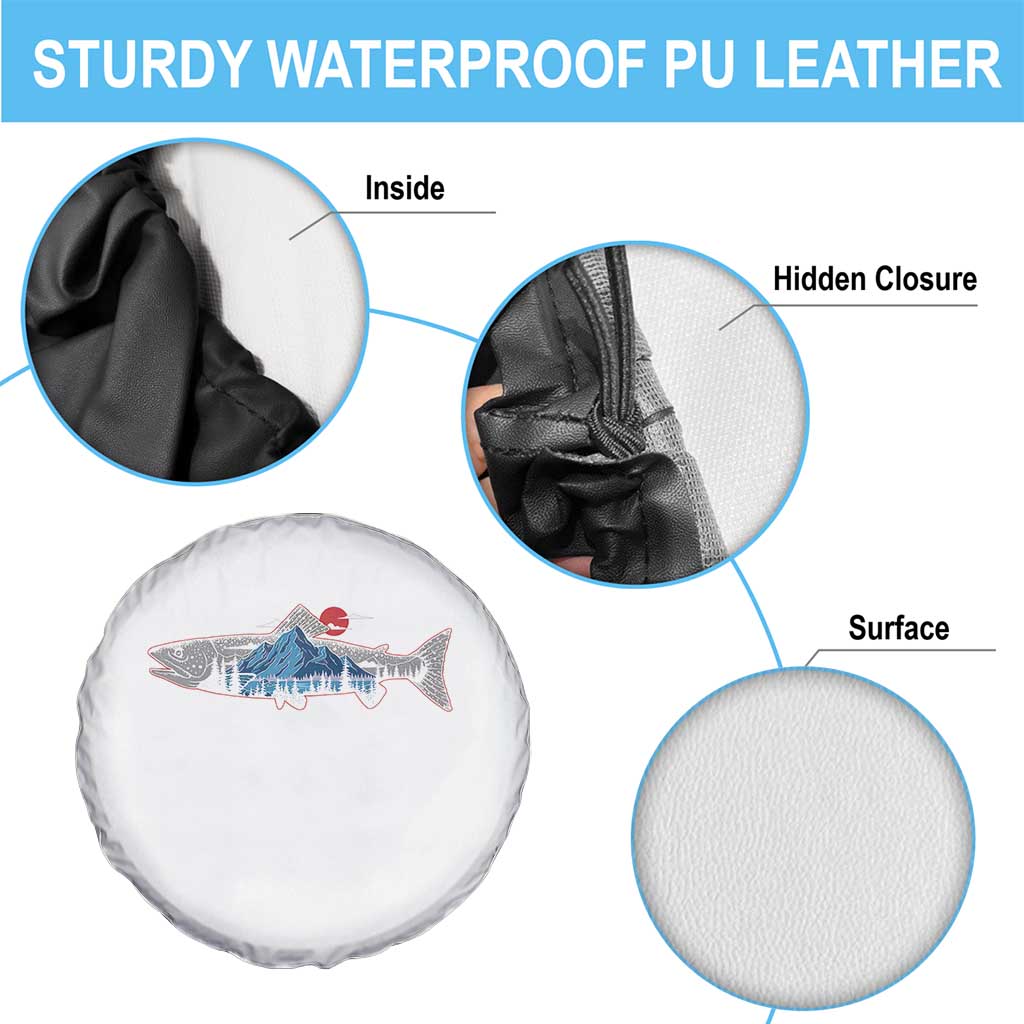 Trout Fly Fish Nature Montane Forest Fishing Camping Spare Tire Cover TS11 Print Your Wear