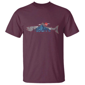 Trout Fly Fish Nature Montane Forest Fishing Camping T Shirt TS11 Maroon Print Your Wear