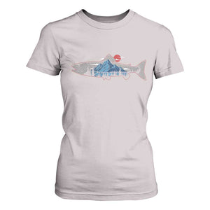 Trout Fly Fish Nature Montane Forest Fishing Camping T Shirt For Women TS11 Ice Gray Print Your Wear