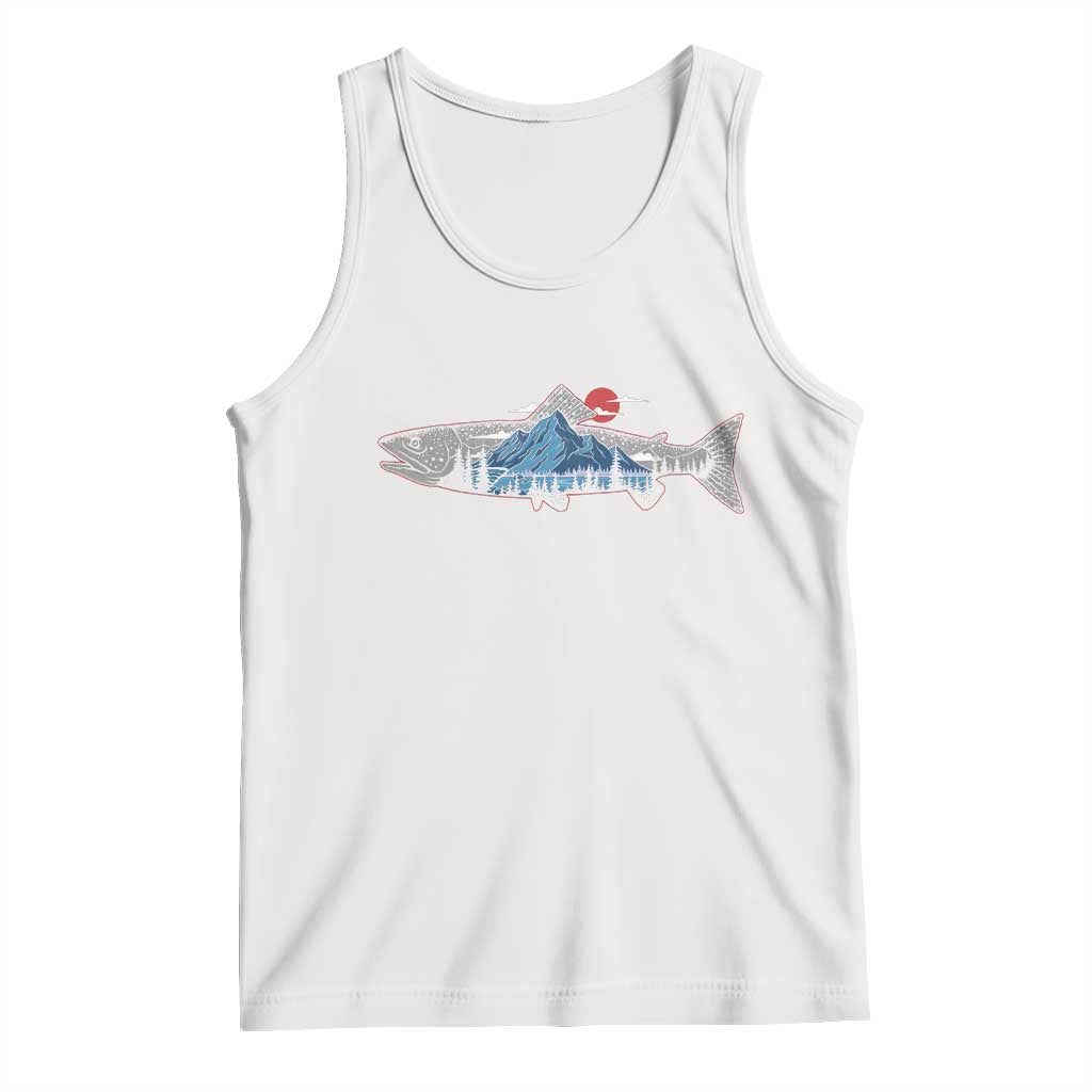 Trout Fly Fish Nature Montane Forest Fishing Camping Tank Top TS11 White Print Your Wear