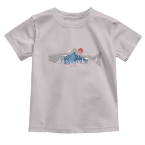 Trout Fly Fish Nature Montane Forest Fishing Camping Toddler T Shirt TS11 Ice Gray Print Your Wear