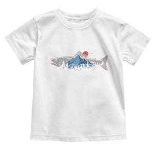 Trout Fly Fish Nature Montane Forest Fishing Camping Toddler T Shirt TS11 White Print Your Wear