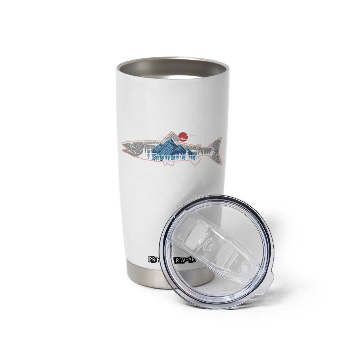 Trout Fly Fish Nature Montane Forest Fishing Camping Tumbler Cup TS11 Print Your Wear