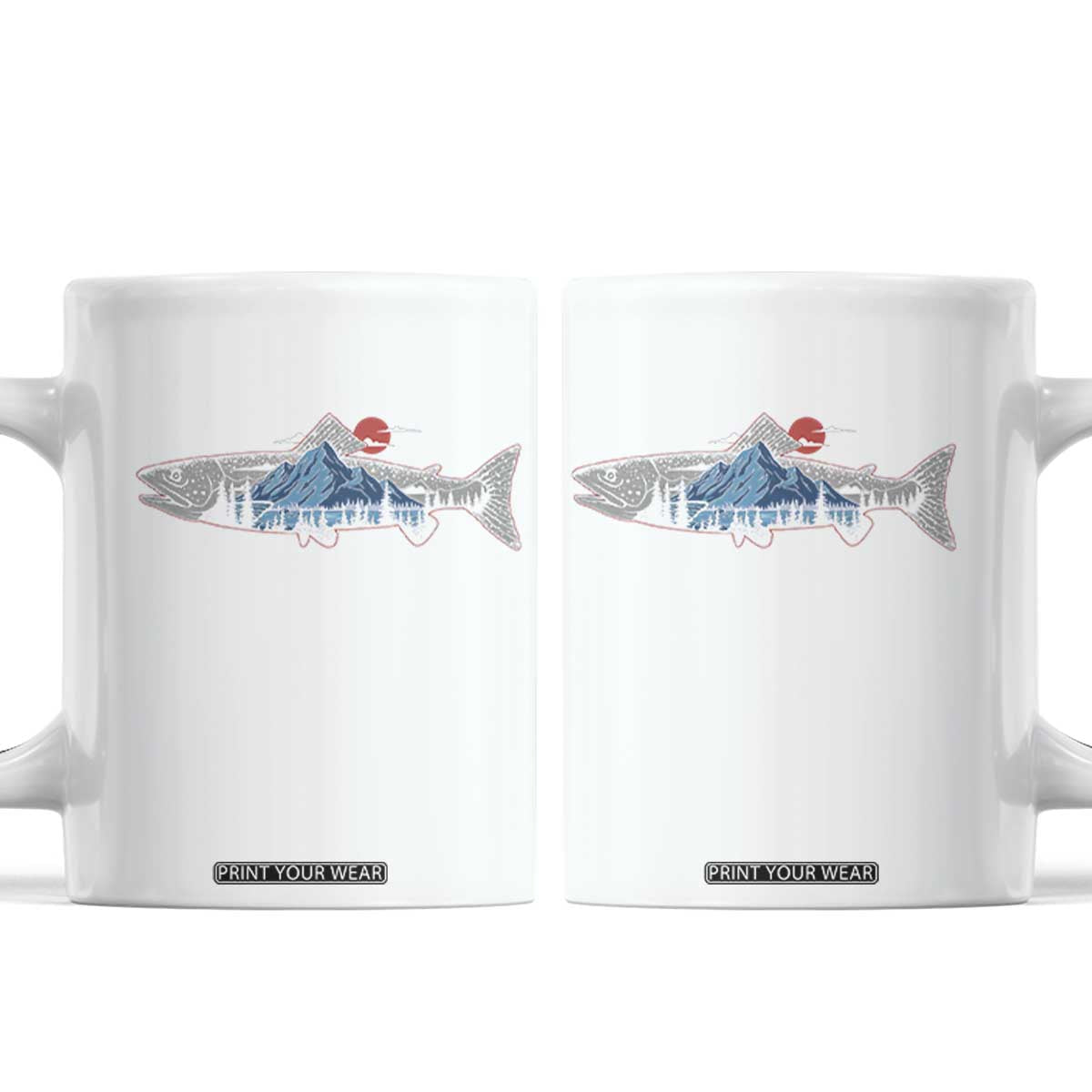 Trout Fly Fish Nature Montane Forest Fishing Camping Coffee Mug TS11 White Print Your Wear