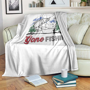 Gone Fishing Throw Blanket Trout Fishing Lover Montane Forest TS11 Print Your Wear