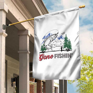 Gone Fishing Garden Flag Trout Fishing Lover Montane Forest TS11 Print Your Wear