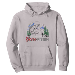 Gone Fishing Hoodie Trout Fishing Lover Montane Forest TS11 Ice Gray Print Your Wear