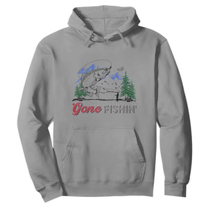 Gone Fishing Hoodie Trout Fishing Lover Montane Forest TS11 Sport Gray Print Your Wear