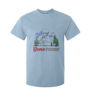 Gone Fishing T Shirt For Kid Trout Fishing Lover Montane Forest TS11 Light Blue Print Your Wear