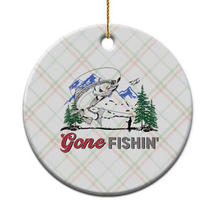 Gone Fishing Ceramic Ornament Trout Fishing Lover Montane Forest TS11 1pc Christmas Plaid Print Your Wear