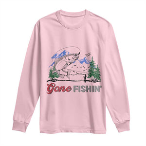 Gone Fishing Long Sleeve Shirt Trout Fishing Lover Montane Forest TS11 Light Pink Print Your Wear
