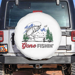 Gone Fishing Spare Tire Cover Trout Fishing Lover Montane Forest TS11 No hole White Print Your Wear