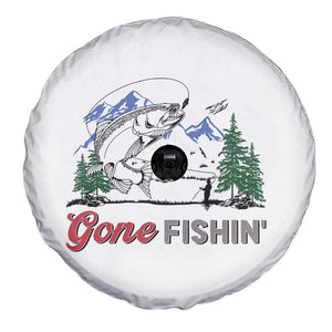 Gone Fishing Spare Tire Cover Trout Fishing Lover Montane Forest TS11 Print Your Wear