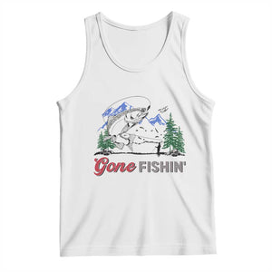 Gone Fishing Tank Top Trout Fishing Lover Montane Forest TS11 White Print Your Wear
