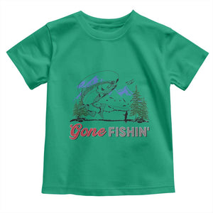 Gone Fishing Toddler T Shirt Trout Fishing Lover Montane Forest TS11 Irish Green Print Your Wear