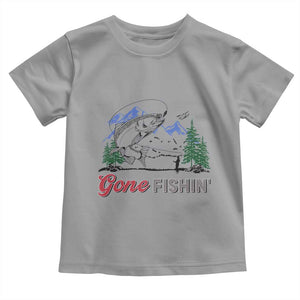 Gone Fishing Toddler T Shirt Trout Fishing Lover Montane Forest TS11 Sport Gray Print Your Wear