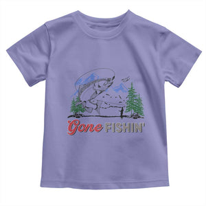 Gone Fishing Toddler T Shirt Trout Fishing Lover Montane Forest TS11 Violet Print Your Wear