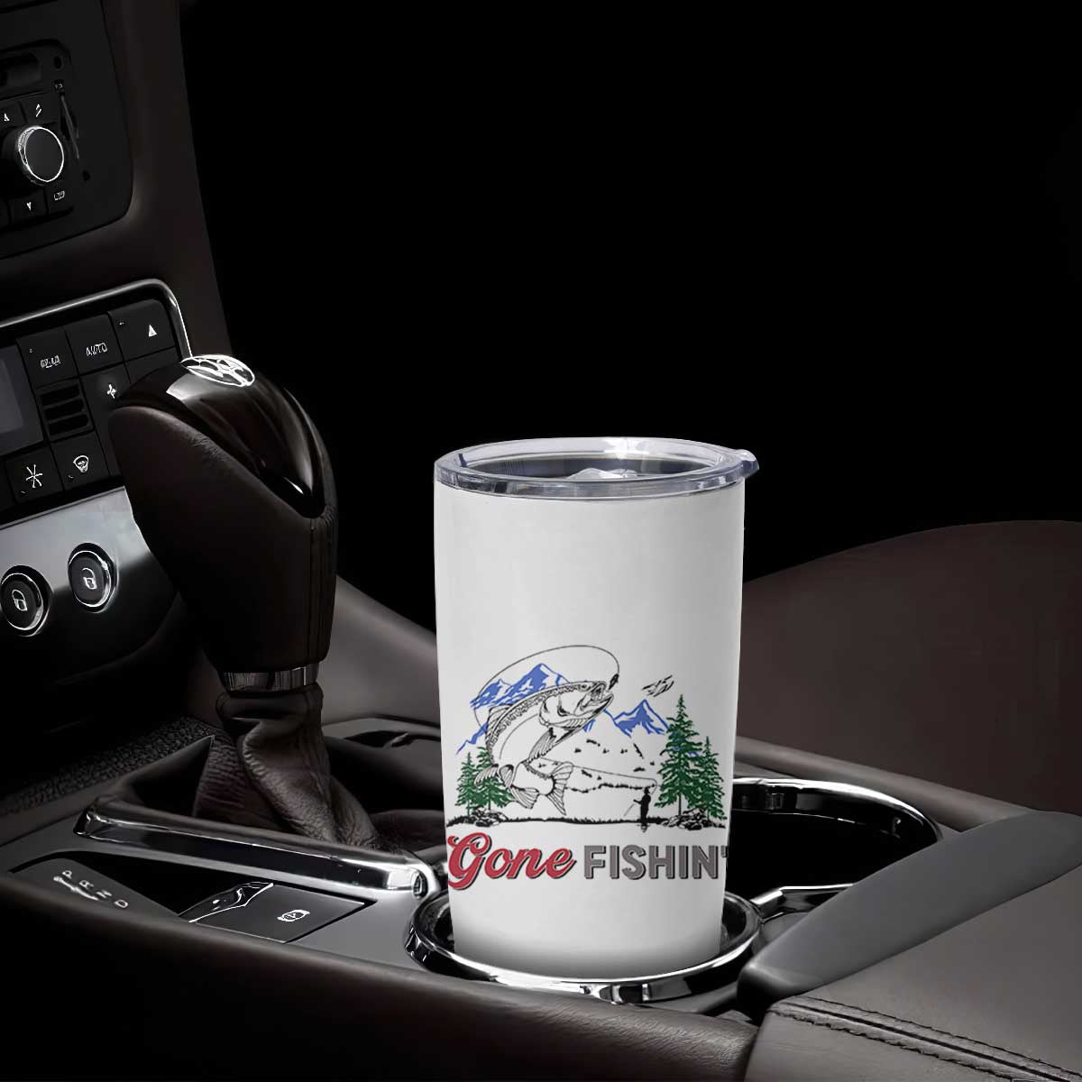 Gone Fishing Tumbler Cup Trout Fishing Lover Montane Forest TS11 Print Your Wear
