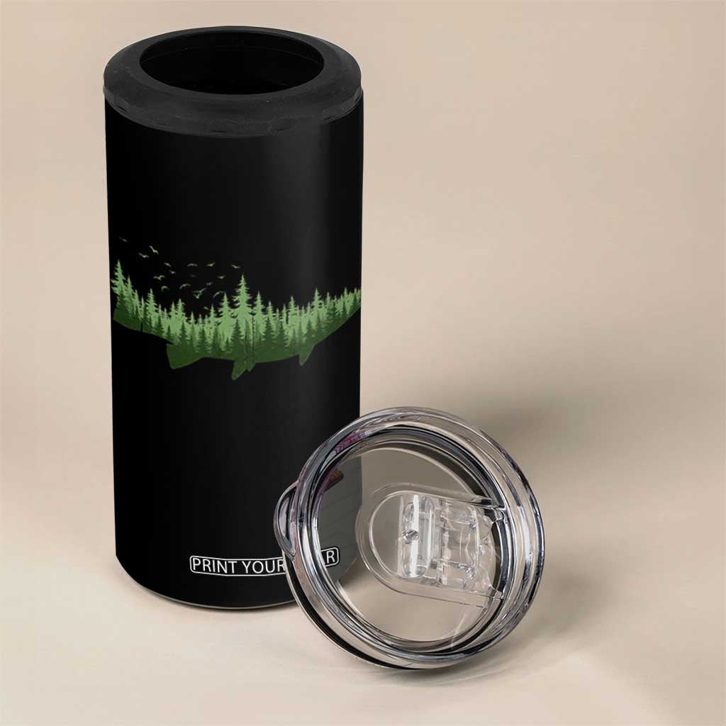 Trout Fly Fishing Outdoor Forest Nature Wildlife Fisherman 4 in 1 Can Cooler Tumbler TS11 Print Your Wear