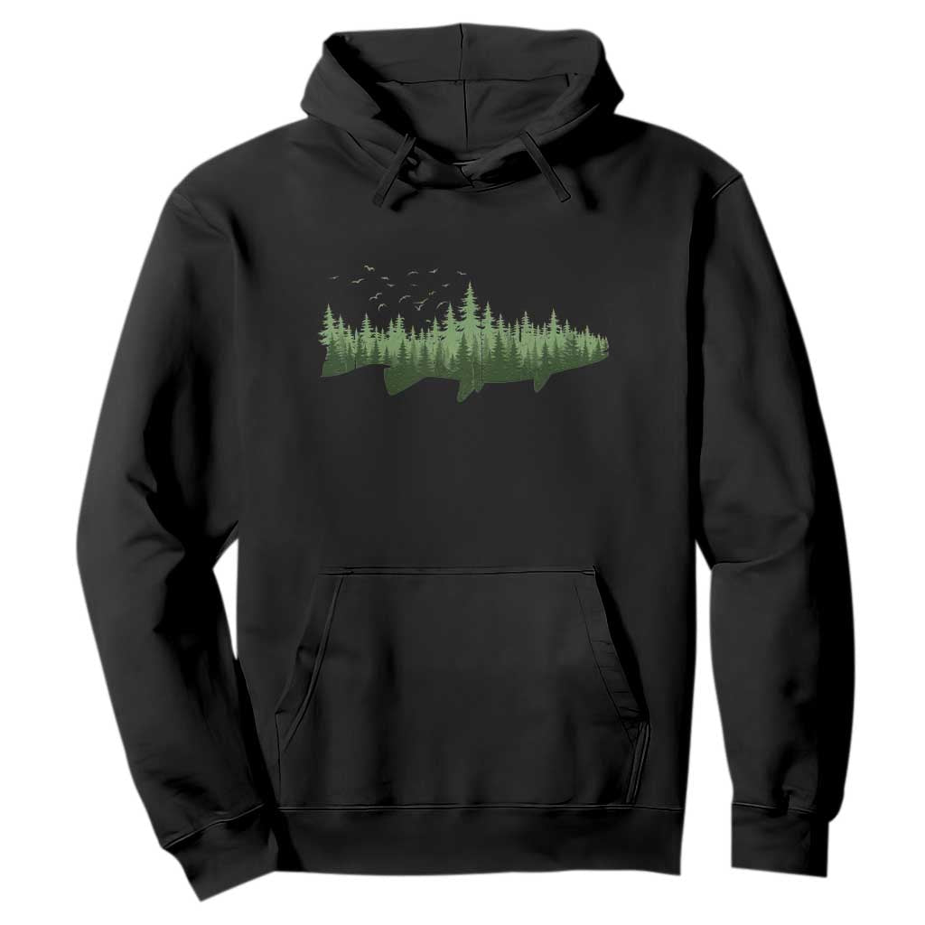 Trout Fly Fishing Outdoor Forest Nature Wildlife Fisherman Hoodie TS11 Black Print Your Wear