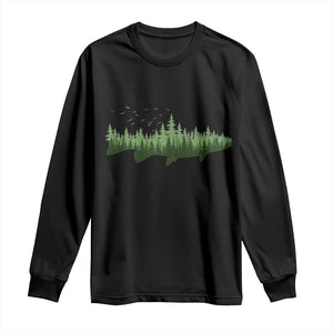 Trout Fly Fishing Outdoor Forest Nature Wildlife Fisherman Long Sleeve Shirt TS11 Black Print Your Wear
