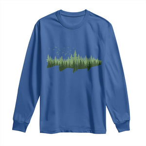 Trout Fly Fishing Outdoor Forest Nature Wildlife Fisherman Long Sleeve Shirt TS11 Royal Blue Print Your Wear