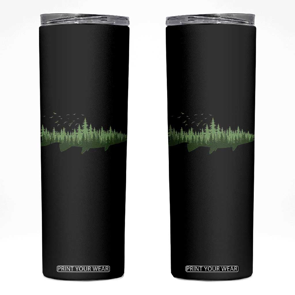 Trout Fly Fishing Outdoor Forest Nature Wildlife Fisherman Skinny Tumbler TS11 Black Print Your Wear