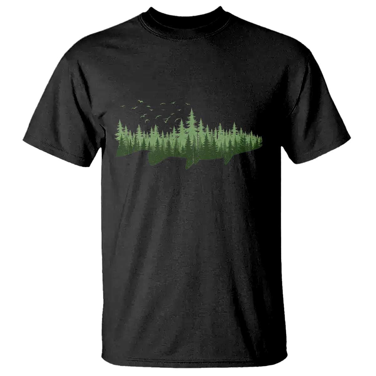 Trout Fly Fishing Outdoor Forest Nature Wildlife Fisherman T Shirt TS11 Black Print Your Wear