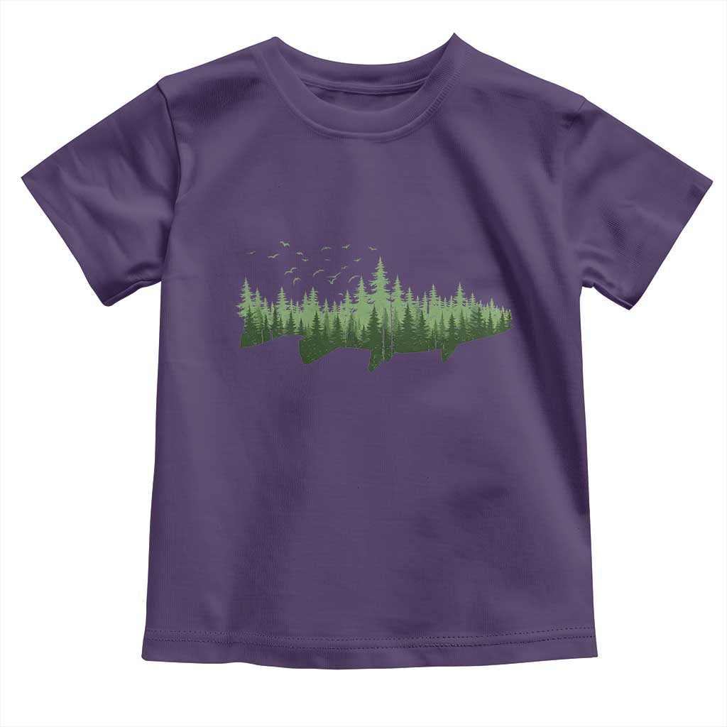 Trout Fly Fishing Outdoor Forest Nature Wildlife Fisherman Toddler T Shirt TS11 Purple Print Your Wear