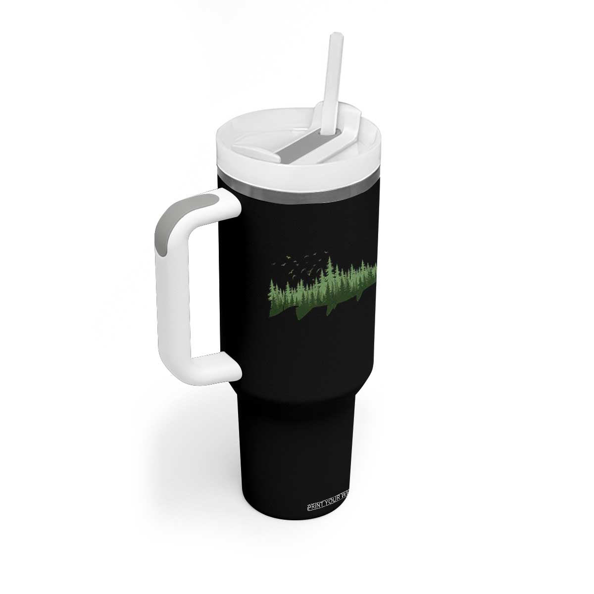 Trout Fly Fishing Outdoor Forest Nature Wildlife Fisherman Tumbler With Handle TS11 Print Your Wear
