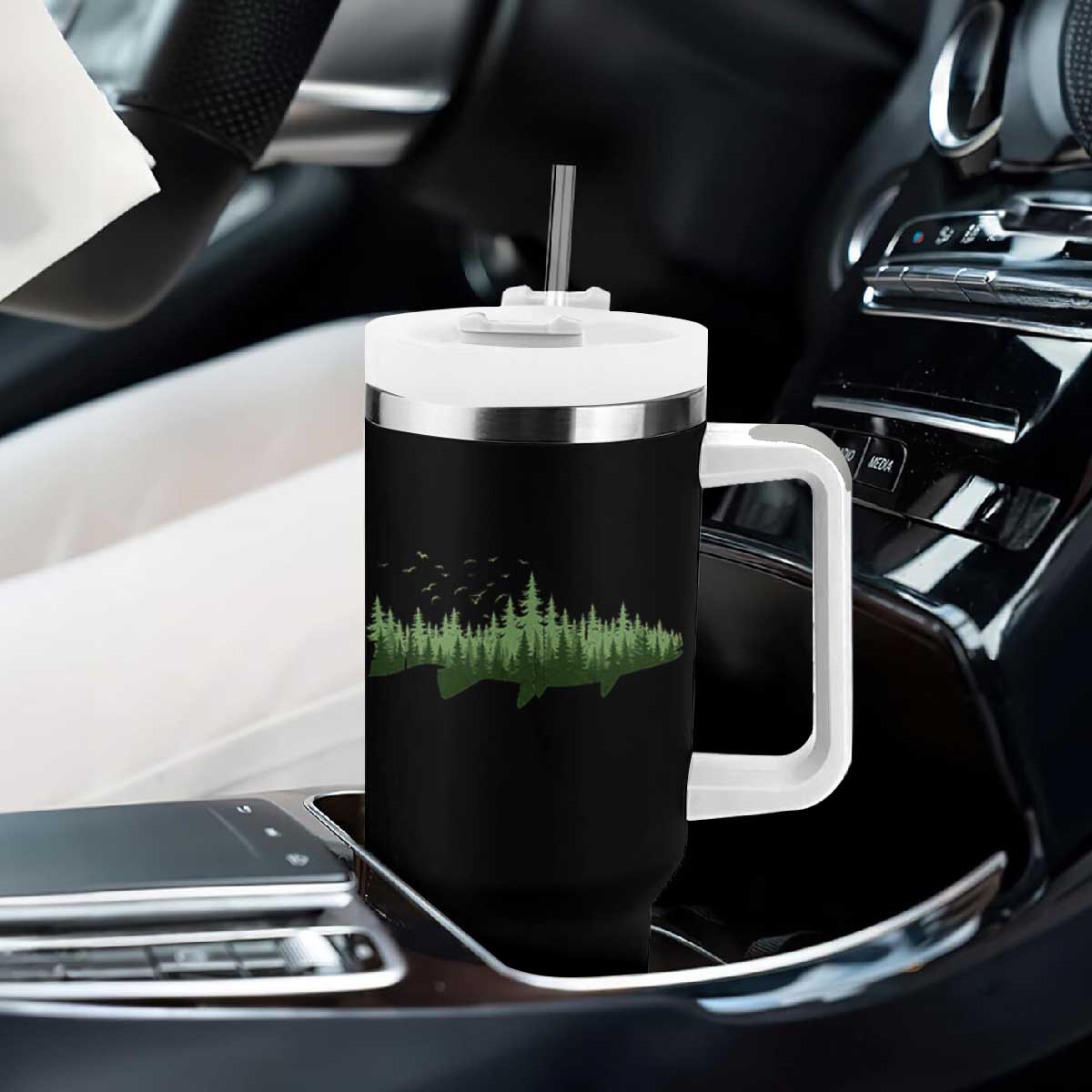 Trout Fly Fishing Outdoor Forest Nature Wildlife Fisherman Tumbler With Handle TS11 Print Your Wear