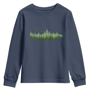Trout Fly Fishing Outdoor Forest Nature Wildlife Fisherman Youth Sweatshirt TS11 Navy Print Your Wear