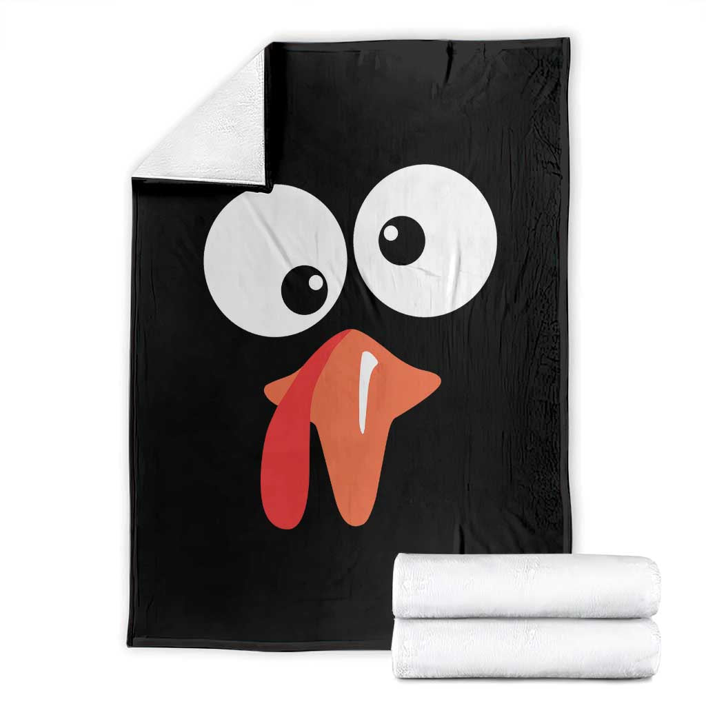 Funny Thanksgiving Throw Blanket Silly Turkey Autumn Season TS11 Black Print Your Wear
